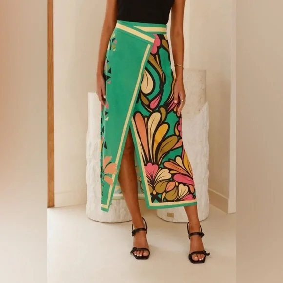 #45 Tika Floral Wrap Skirt- LAST ONE - Picture 3 of 6